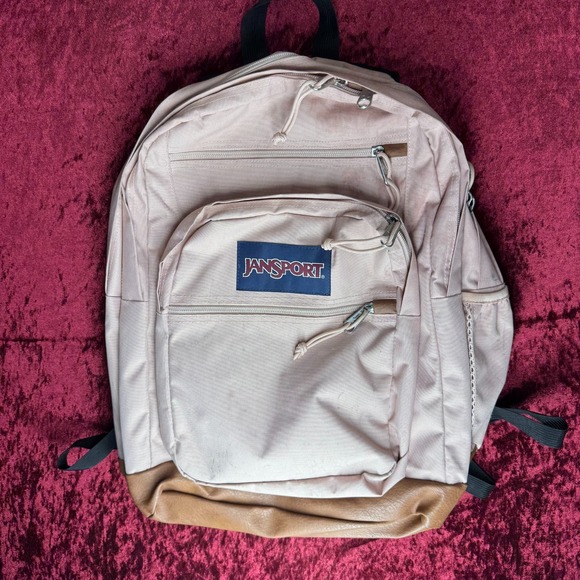 Jansport Other - JanSport Cool Student Backpack Mens Light Pink Brown Adjustable Strap For Laptop